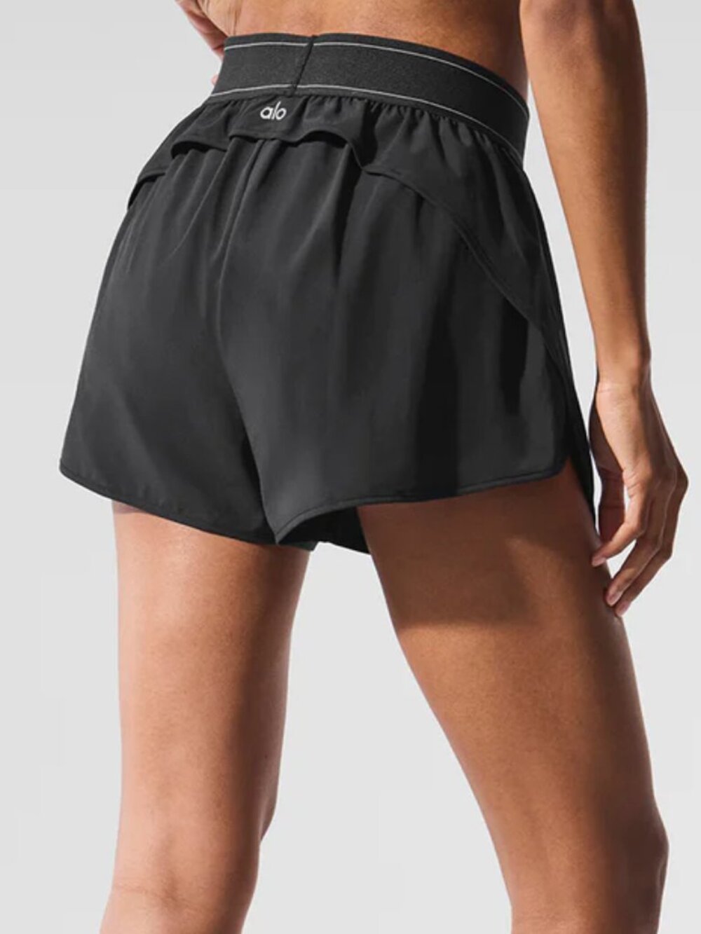 🩳Alo Yoga Match Point Short NWT,Black Elastic waist Athleisure/Sports Shorts 🛒 - Picture 7 of 8